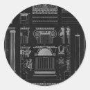 Recherche de capitales autocollants Architecture