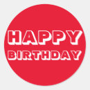 Recherche de joyeux anniversaire autocollants Rouge