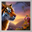 Recherche de yeux oranges posters Tigre