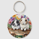 Recherche de lapin porteclés Fleurs