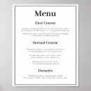 Recherche de poster mariage menus Simple