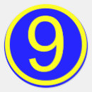 Recherche de nombre autocollants Bleu