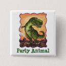 Recherche de rex des dinosaures t badges Fête d'anniversaire