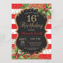 Recherche de bonbon rouge et noir 16 invitations Fête d'anniversaire