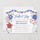 Zoek naar bbq party briefkaarten Rood wit blauw