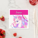 Recherche de licorne serviettes Rose et or