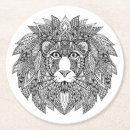 Recherche de tête lion dessous de verres Zendoodle