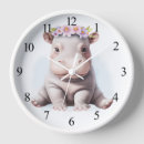 Recherche de hippopotame horloges Adorable