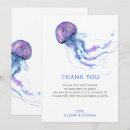 Recherche de méduses vœux cartes Bleu