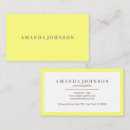 Recherche de jaune pâle cartes visite Minimaliste