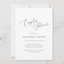Zoek naar couples wedding shower uitnodigingen Minimalistisch