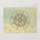 Recherche de boussole nautique cartes postales Rétro