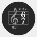 Recherche de numéro six autocollants Assorti