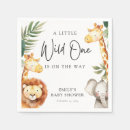 Recherche de animaux sauvages serviettes Baby shower garçon