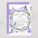 Recherche de papillon baby shower fille invitations Lavande