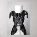 Zoek naar grappige badkamer posters Hond op toilet