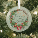Recherche de paix sur terre ornements Noël