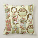 Recherche de rétro hibou coussins Bleu