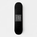 Recherche de initiales skateboards Noir et blanc