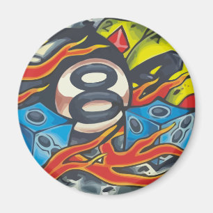 00001 Bola 8 Llamas Magneet