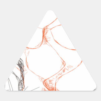 00010 abstracte kunst driehoek sticker