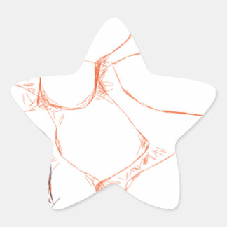 00010 abstracte kunst ster sticker
