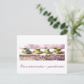 0001 Ligne de Teacups Astrid Alauda Carte postale (Debout devant)
