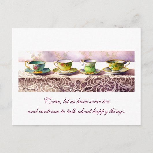 0001 Ligne de Teacups Chaim Potok Carte postale (Devant)