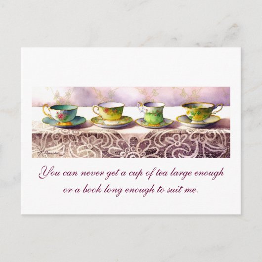 0001 Rangée de Teacups C.S. Carte postale Lewis (Devant)