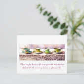 0001 Rangée de Teacups Henry James Carte postale (Debout devant)