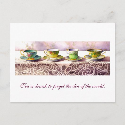 0001 Rij van het Briefkaart Teacups T'ien Yiheng (Voorkant)