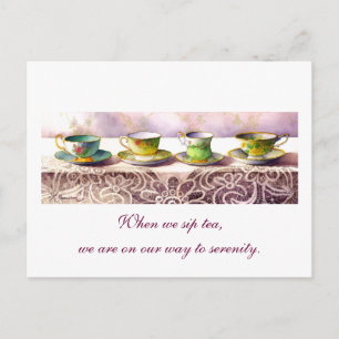 0001 rij van Teacups Alexandra Stoddard Briefkaart