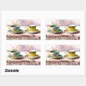 0001 Teacups sur Stickers dentelle (Feuille)