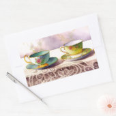 0001 Teacups sur Stickers dentelle (Enveloppe)