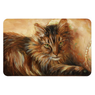 0005 Kat op Pillow Magnet Magneet