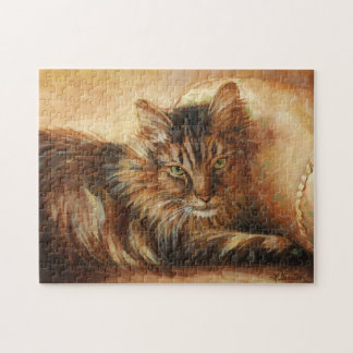 0005 Kat op Pillow Puzzle Legpuzzel