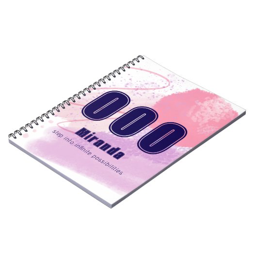 000 Engel nummers Roze Onbegrensde Geest Hoge Vibe Notitieboek (Linkerzijde)