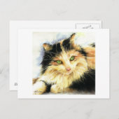 0010 Calico Cat Briefkaart (Voorkant / Achterkant)