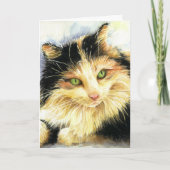 0010 Calico Cat carte d'anniversaire (Devant)