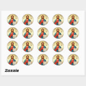 001 - Jezus Christus Ronde Sticker (Vel)