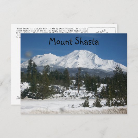 001, Mount Shasta Briefkaart (Voorkant / Achterkant)