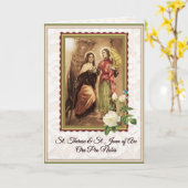 0027 St carte de voeux de Therese et de St Jeanne (Fleur jaune)