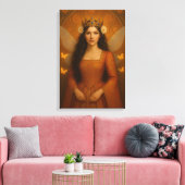 002_A fairy princess in burnt orange. Canvas Afdruk (Insitu (Woonkamer))
