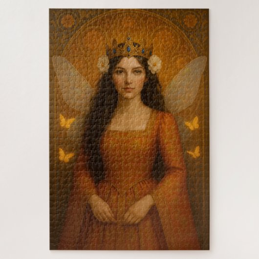 002_A fairy princess in burnt orange. Legpuzzel (Verticaal)