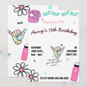 002 Vsco-trend van tieners meisje Aankondiging (Voorkant / Achterkant)