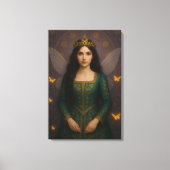 003_A fairy princess in emerald green. Canvas Afdruk (Voorkant)