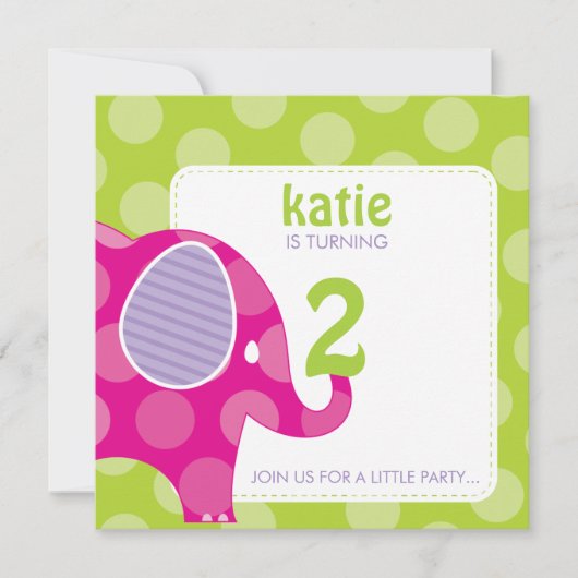 003-Katie :: INVITATIONS DE FÊTE D'ANNIVERSAIRE -  (Devant)