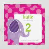 003-Katie :: INVITATIONS DE FÊTE D'ANNIVERSAIRE -  (Devant / Derrière)