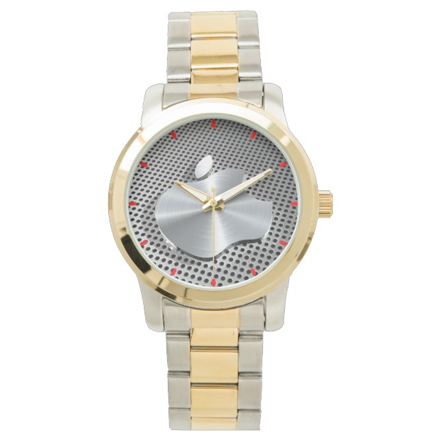 004 Apple Silver Logo Accessoires Horloges (Voorkant)