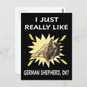004 Ik vind Duitse herder erg leuk Briefkaart (Voorkant / Achterkant)
